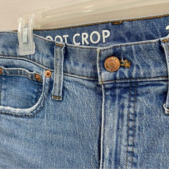 J.Crew Tall 25T Distressed Demi-Boot Crop Jeans Lyocell Stretch BH773 - Picture 4 of 10